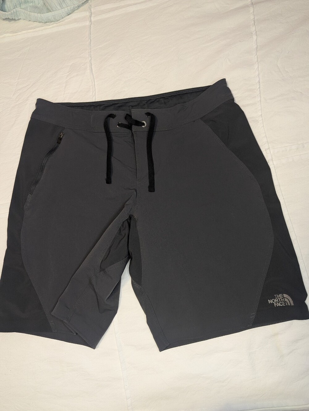 The North Face Men's Charcoal Athletic Shorts with Drawstring